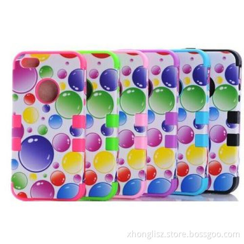 New Colorful Hubble-bubble 3-in-1 TPU + PC Full Cover Case for iPhone 5/5S, OEM/ODM Orders AcceptedNew